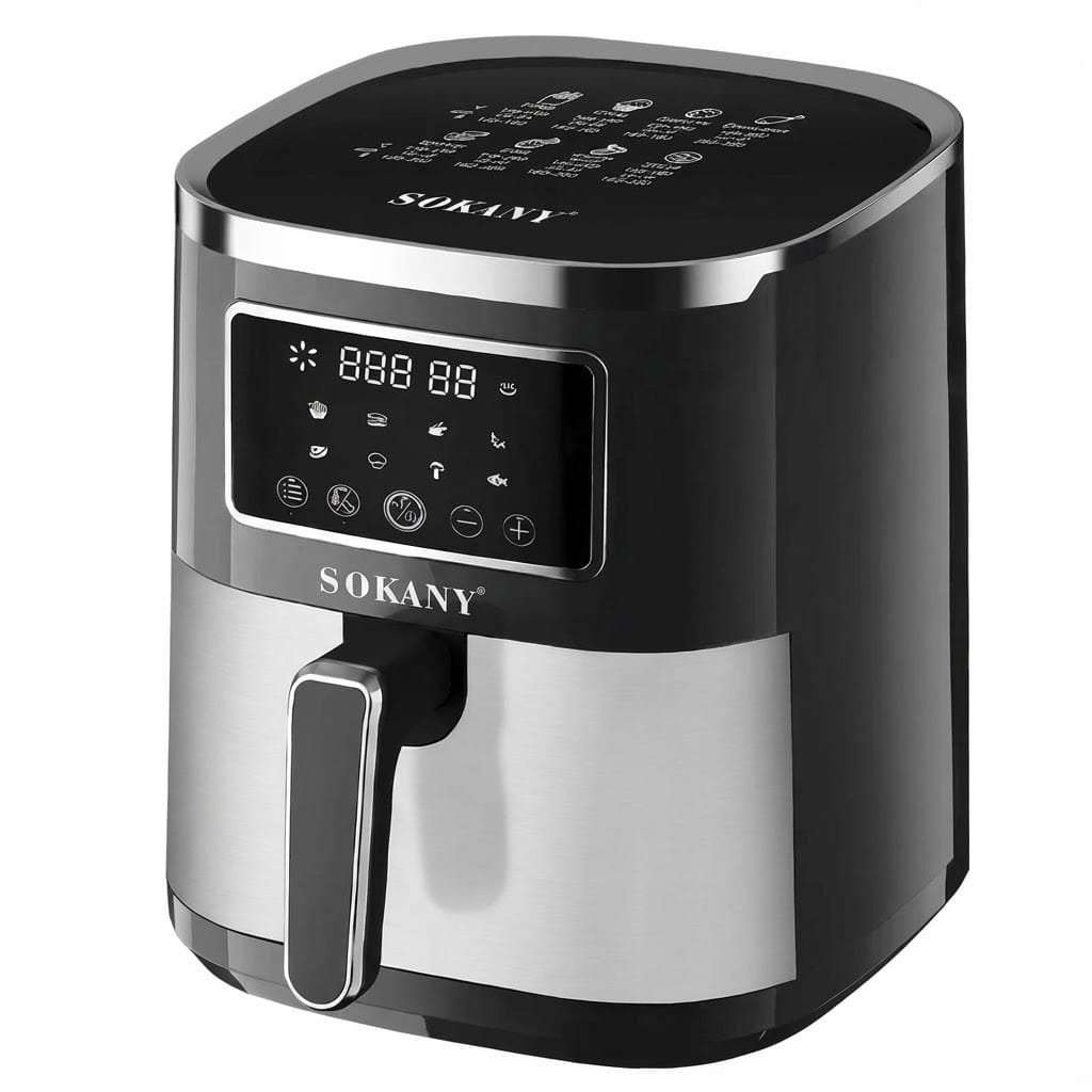 Аерофритюрниця Sokany SK 10052 1700W Аерогриль безоливна мультипіч для приготування без олії 7 л із сенсорним керуванням