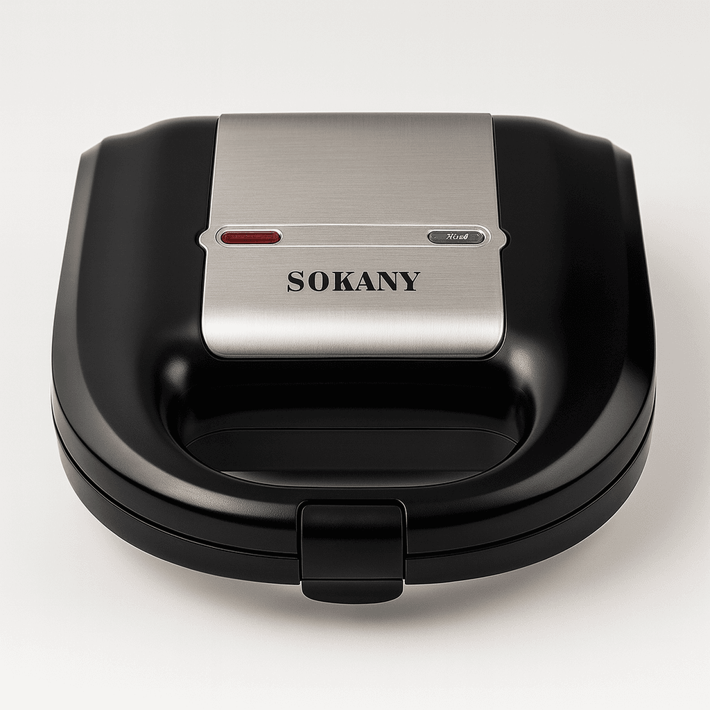 Вафельниця Sokany KJ-108W антипригарне покриття Чорний 750 Вт