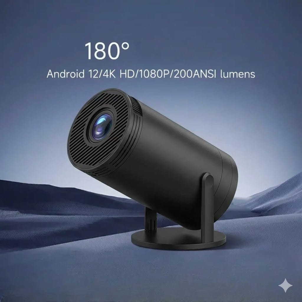 Портативний 4K UHD мініпроєктор Magcubic HY300 Чорний Android 12 З підтримкою Wi-Fi Bluetooth