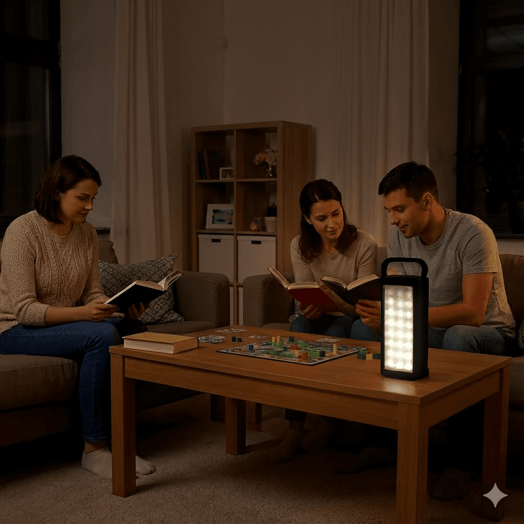 LED-ліхтар акумуляторний чорний корпус HER-TEX HT-2626, 24 діоди, USB, до 80 годин