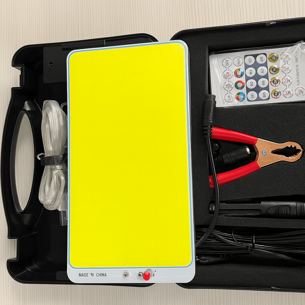 Вуличний LED прожектор на штативі з пультом і сонячною батареєю ZJ-HW006 набір для пікніка