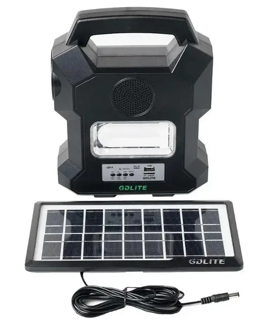Ліхтар ручний на сонячній батареї GDLite GD-1000A Bluetooth-FM, 4 лампи