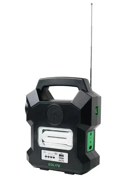Ліхтар ручний на сонячній батареї GDLite GD-1000A Bluetooth-FM, 4 лампи