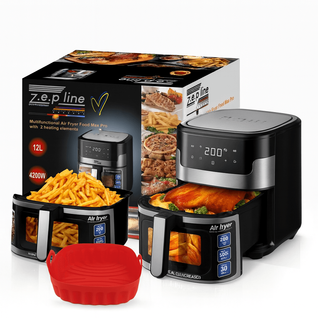 Аерофритюрниця Zepline ZP-109A 10.5 л 3500 Вт 2 ТЕНа сенсорна з формою