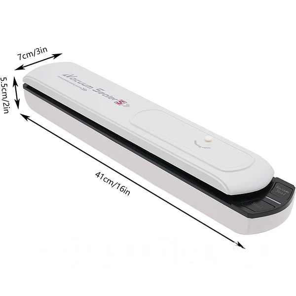 Вакуумний пакувальник Vacuum Sealer S для продуктів 90 Вт, 28 см, білий