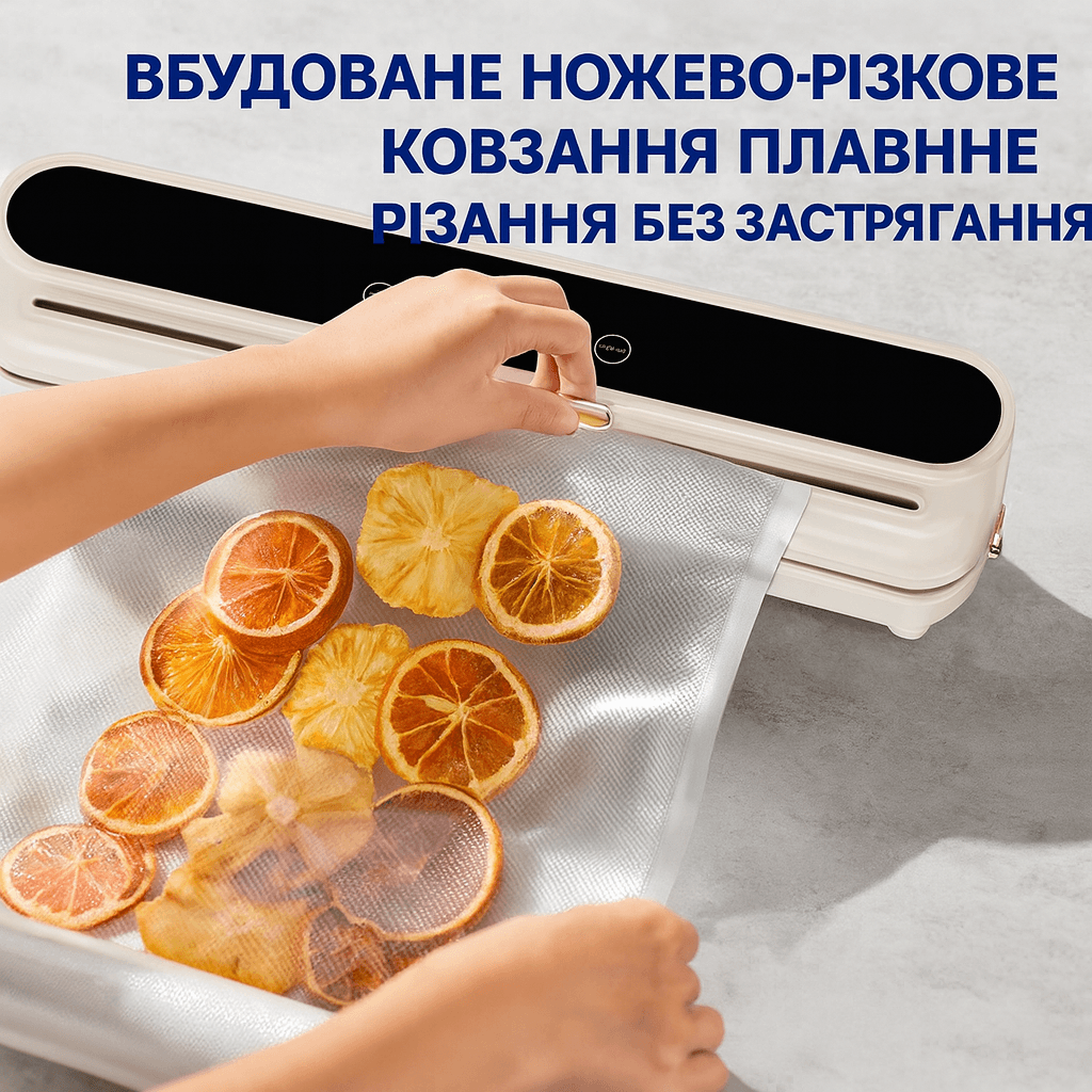 Вакуумний пакувальник Vacuum sealer HB-509 120 Вт із точним регулюванням вакууму та ножем для пакетів