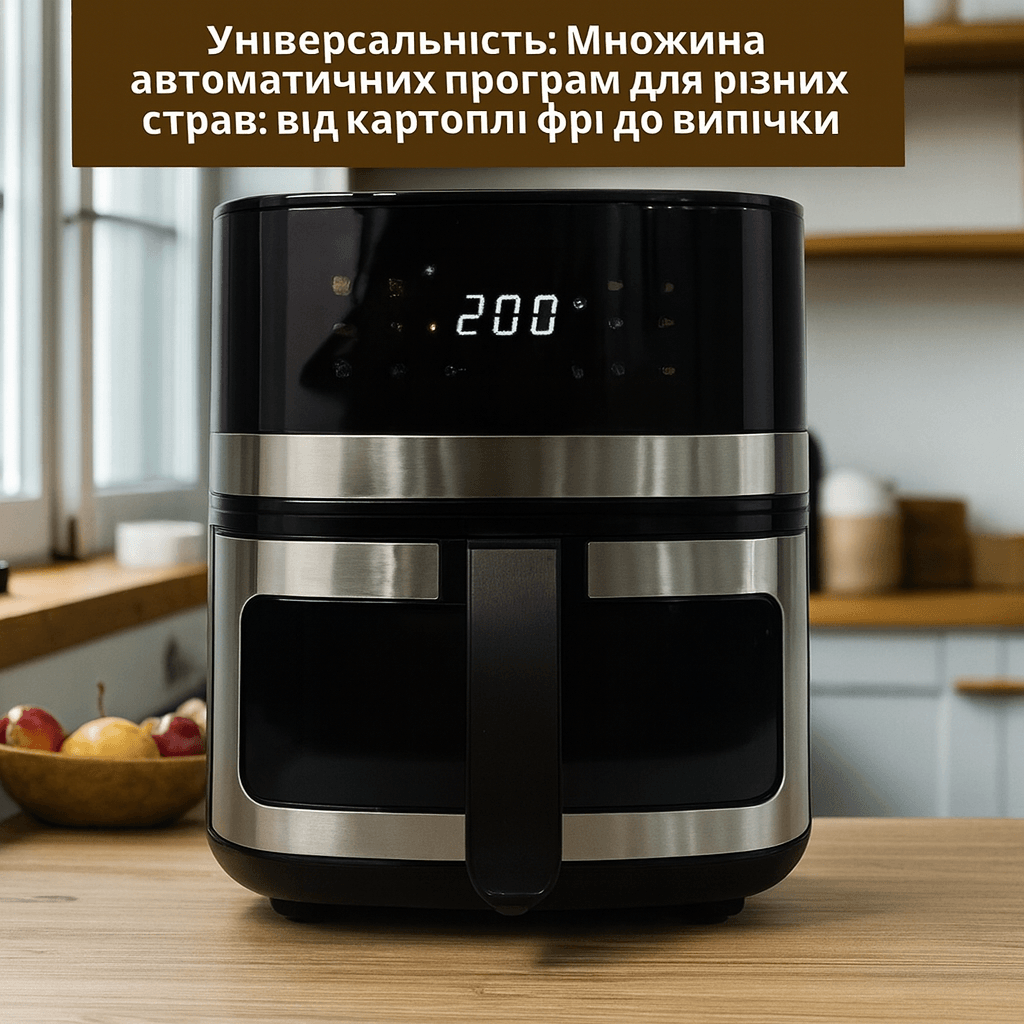 Аерофритюрниця Crownberg CB-5552 5,5 л 2000 Вт сенсорна мультипіч без олії