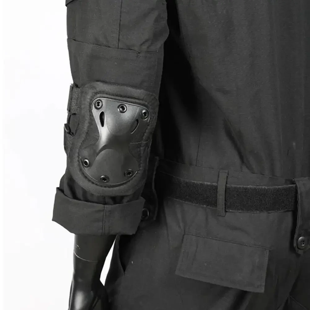 Набір тактичного захисту Eagle KN-04 Black: налокітники та наколінники, нейлон
