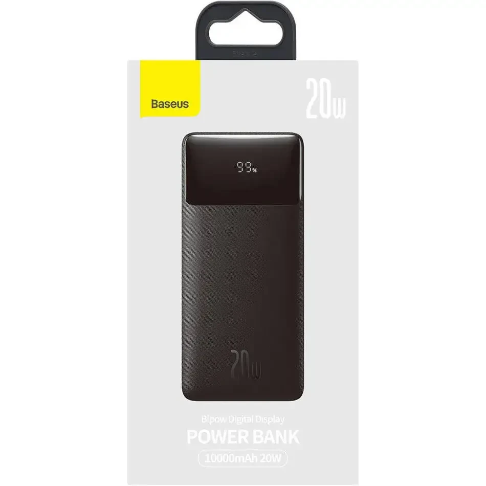 Портативна батарея Baseus Bipow Digital Display Fast Charge Power Bank 10000 mAh 20W