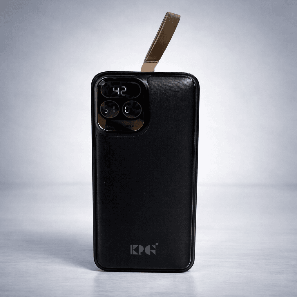 Повербанк KP KPG-501 Power Bank 50000 мА·год 22,5 Вт з дисплеєм і вбудованими кабелями