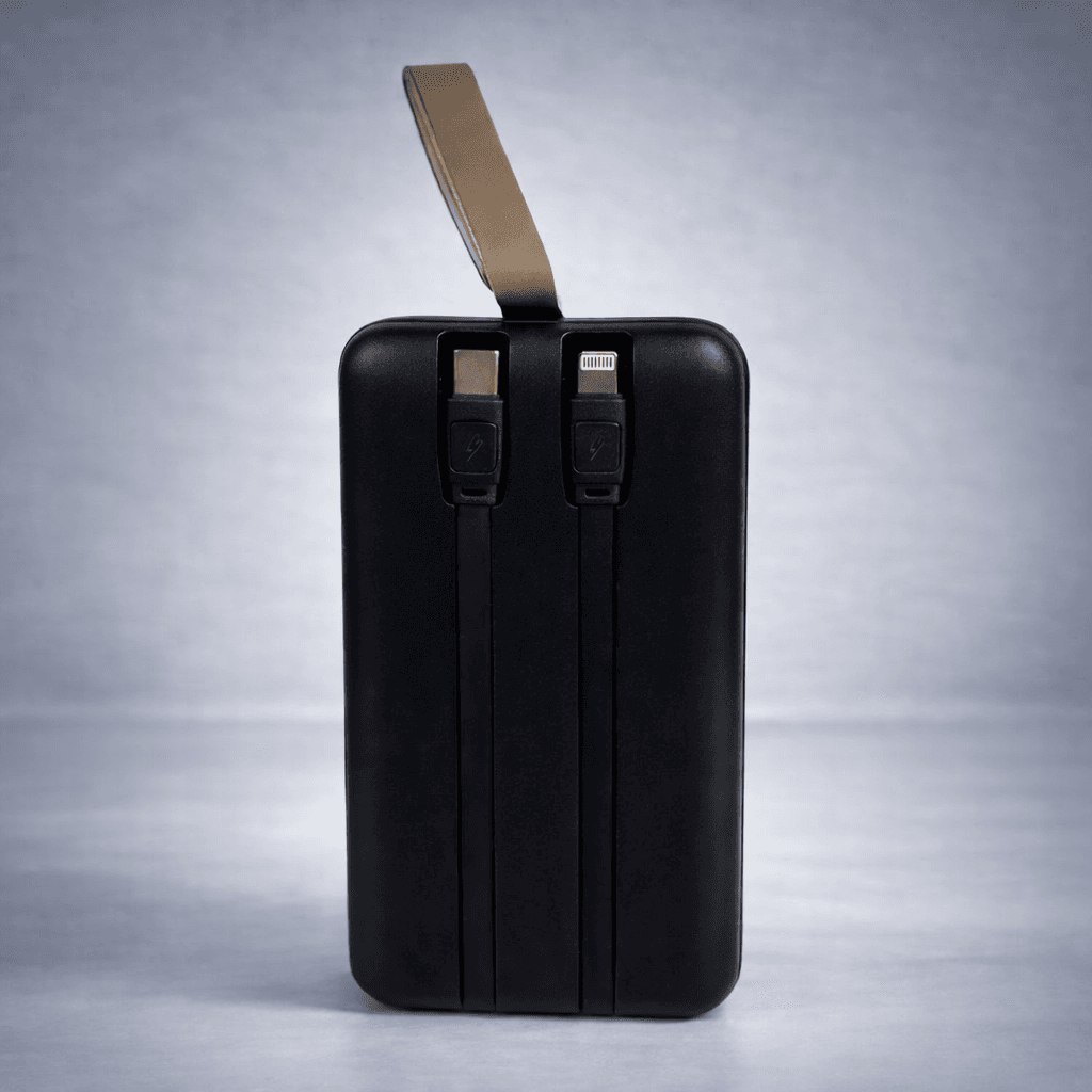 Повербанк KP KPG-501 Power Bank 50000 мА·год 22,5 Вт з дисплеєм і вбудованими кабелями