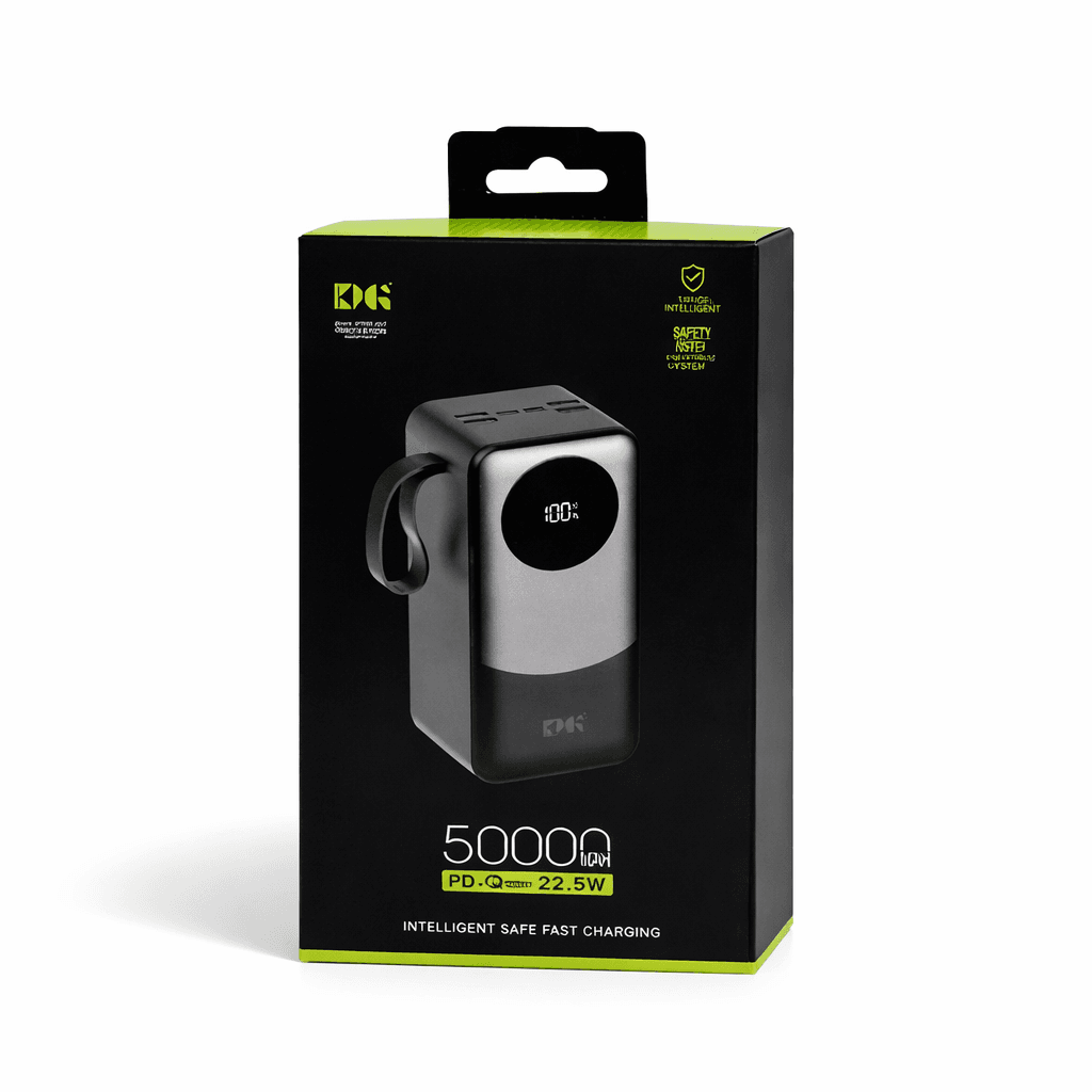 Power Bank 50000 мА·год з 22,5 Вт PD, 4 USB-портами та цифровим дисплеєм