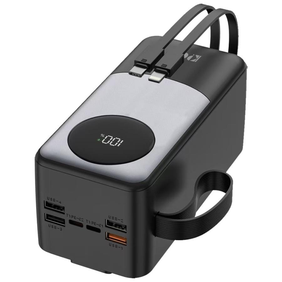 Зовнішній акумулятор (Power Bank) KPG KPG-502X 50000 mAh 22.5W з LCD-дисплеєм