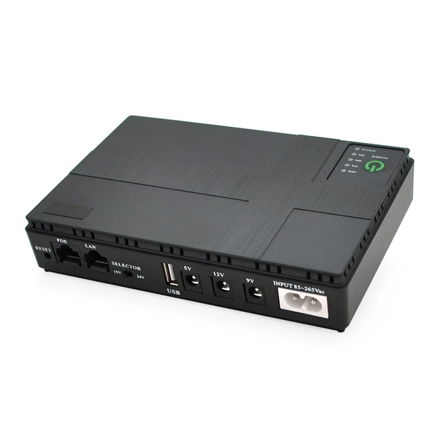 Джерело Безперебійного Живлення DC UPS для роутера, ONU, камер – 5V/9V/12V, багатофункціональний портативний UPS з USB та кабелями