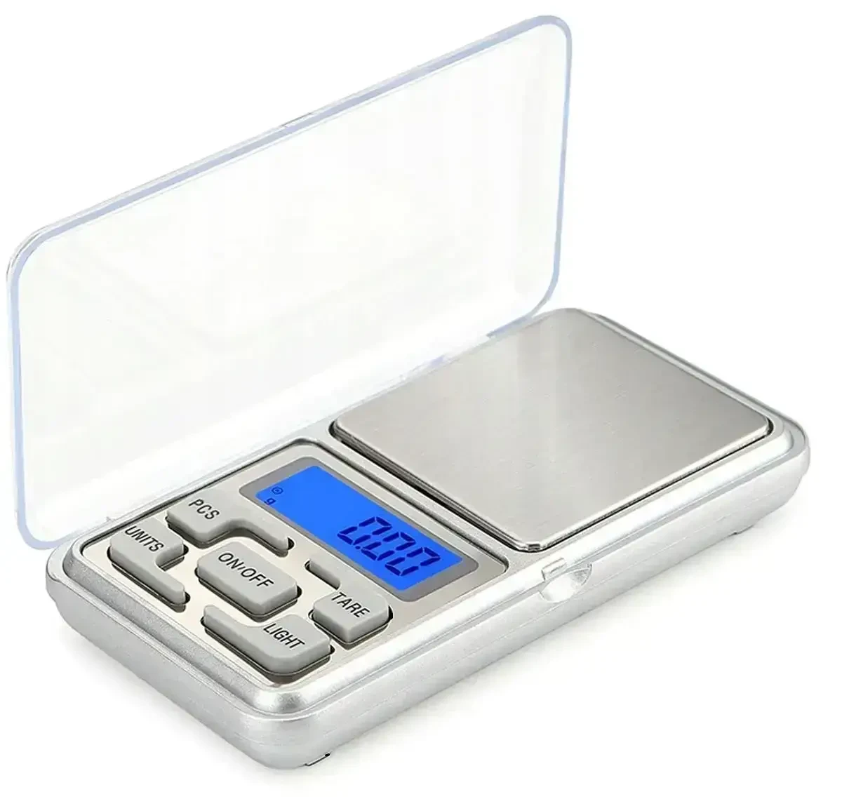 Ювелірні електронні ваги до 500 г, точність 0,01 г, LCD-дисплей із підсвіткою, портативні мініваги для золота, каміння та дрібних