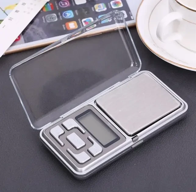 Ювелірні електронні ваги до 500 г, точність 0,01 г, LCD-дисплей із підсвіткою, портативні мініваги для золота, каміння та дрібних