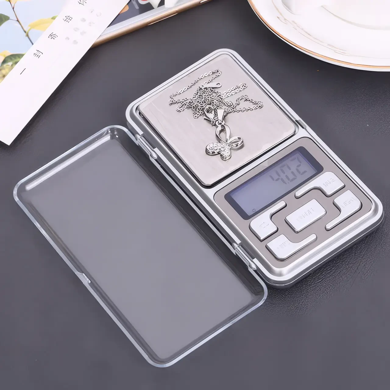 Ювелірні електронні ваги до 500 г, точність 0,01 г, LCD-дисплей із підсвіткою, портативні мініваги для золота, каміння та дрібних