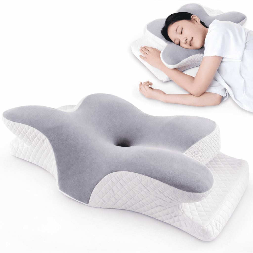 Ортопедична подушка для сну Метелик з ефектом пам’яті Memory Foam 50х30 см. Анатомічна подушка під шию