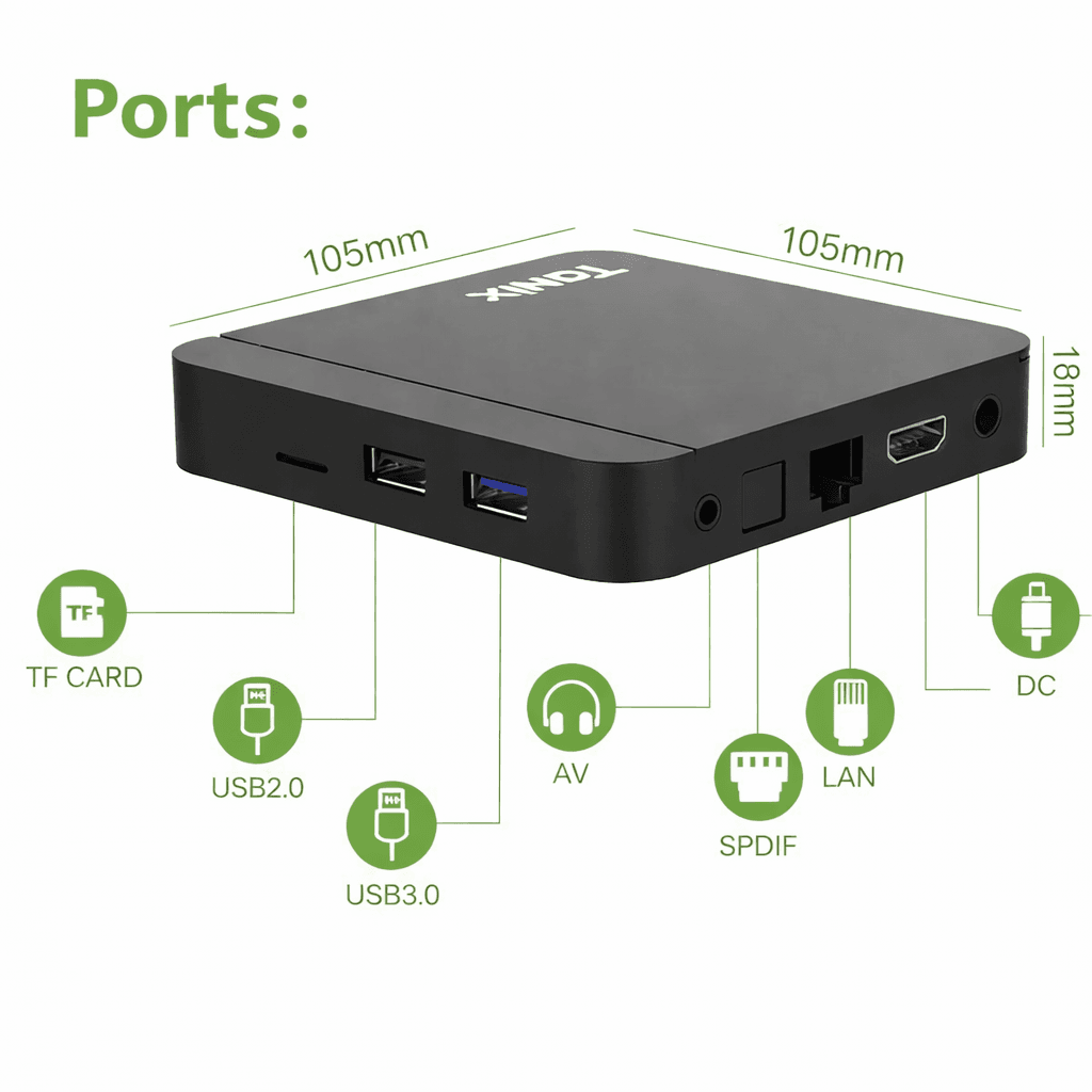 Smart TV-приставка Tanix TX3 Mini / Android TV / 2 GB + 16 GB / 4-ядерний Amlogic / Wi-Fi / 4K підтримка