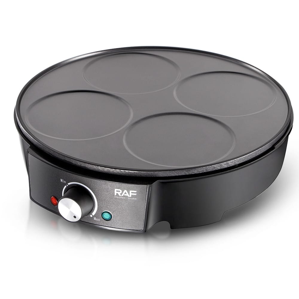 Електрична млинець для панкейків та оладок RAF R.2508 1200 Вт на 4 диски з антипригарним покриттям