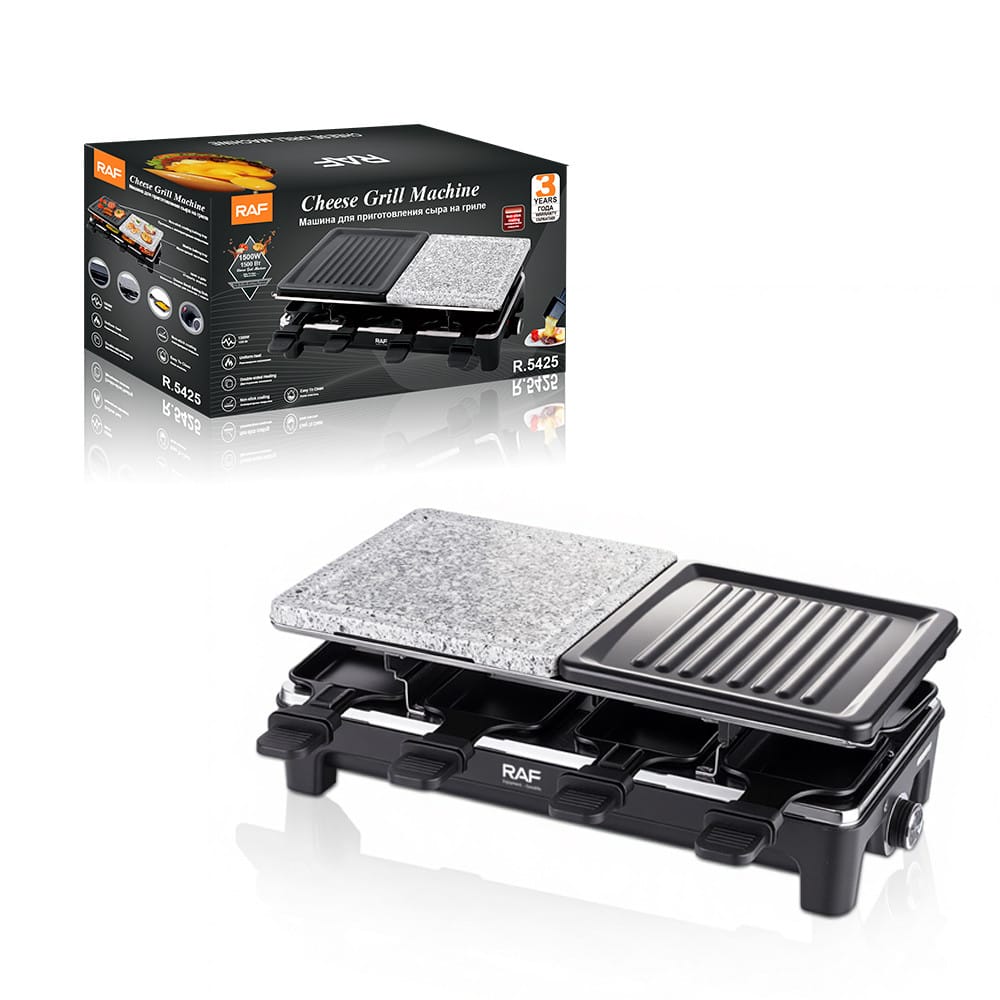 Електричний гриль RAF R-5425 1500 Вт мультифункціональний з антипригарними панелями та регулюванням температури