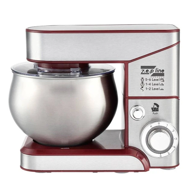 Планетарний міксер тістоміс Zepline ZP-105 стаціонарний із металевою чашею 3500 Вт.