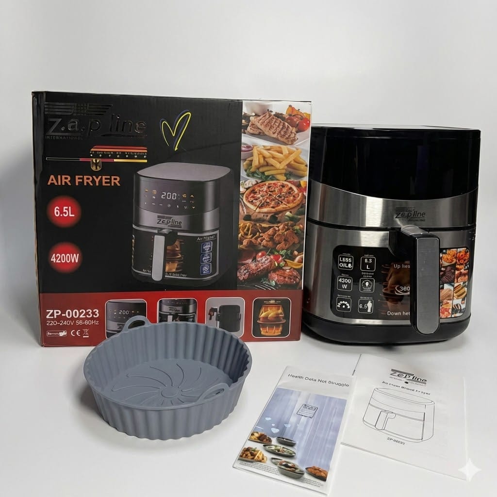 Аерофритюрниця мультипіч Zepline ZP-00233 (6.5 л, 4200 Вт) з двома ТЕНами та сенсорним управлінням + Силіконова форма