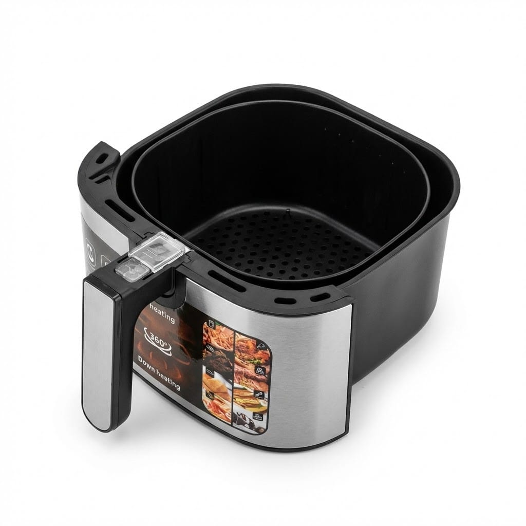 Аерофритюрниця мультипіч Zepline ZP-00233 (6.5 л, 4200 Вт) з двома ТЕНами та сенсорним управлінням + Силіконова форма