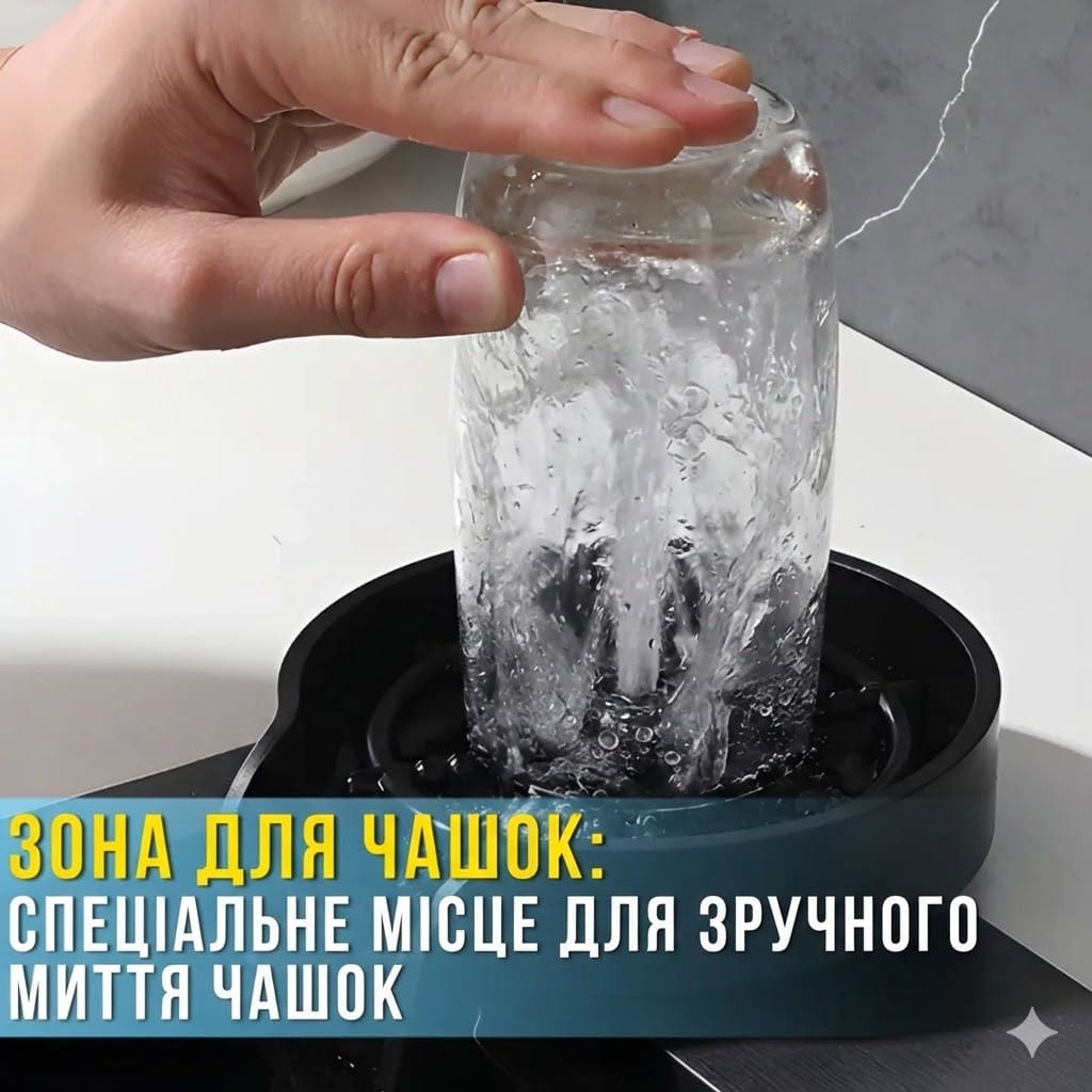 Кухонна мийка з неіржавкої сталі 75×46 см із висувним змішувачем і 3 режимами подавання води “Водоспад” RK