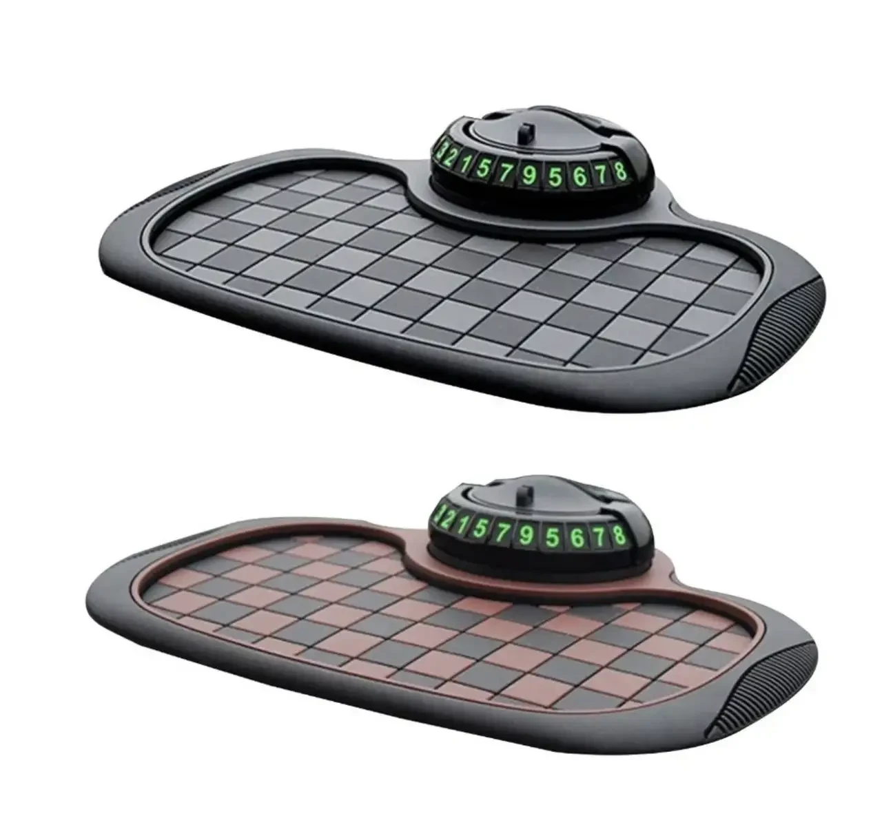 Багатофункціональний автомобільний килимок 3-в-1 з тримачем телефона та паркувальною табличкою для панелі авто