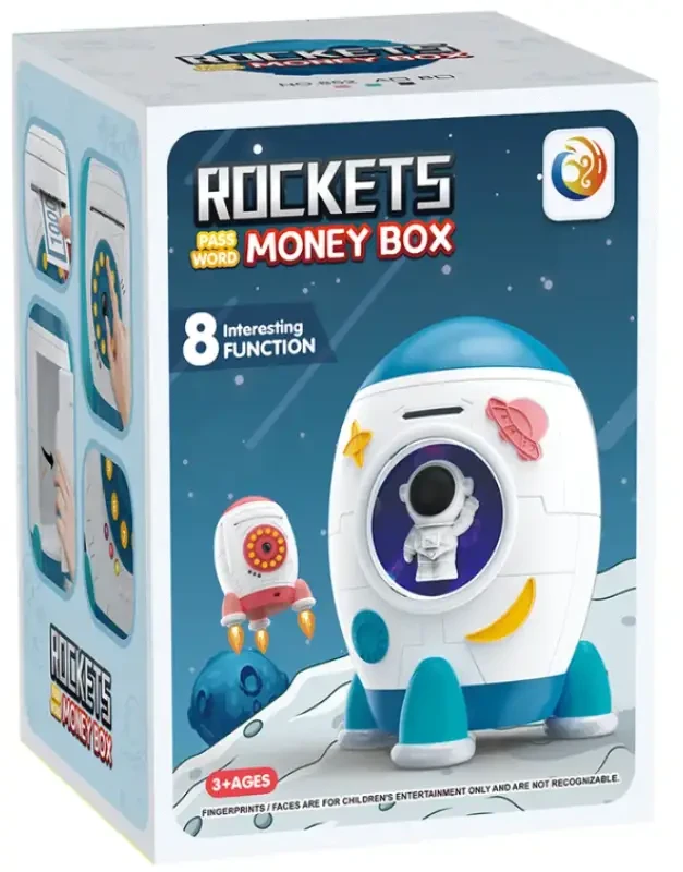 Сейф-копилка Ракета зі звуковими та світловими ефектами 852A Музична скарбничка з унікальним дизайном