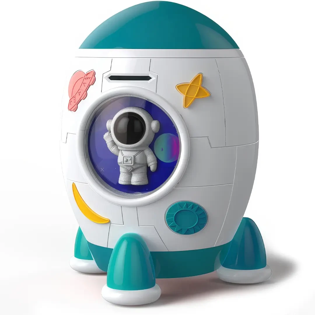 Сейф-копилка Ракета зі звуковими та світловими ефектами 852A Музична скарбничка з унікальним дизайном