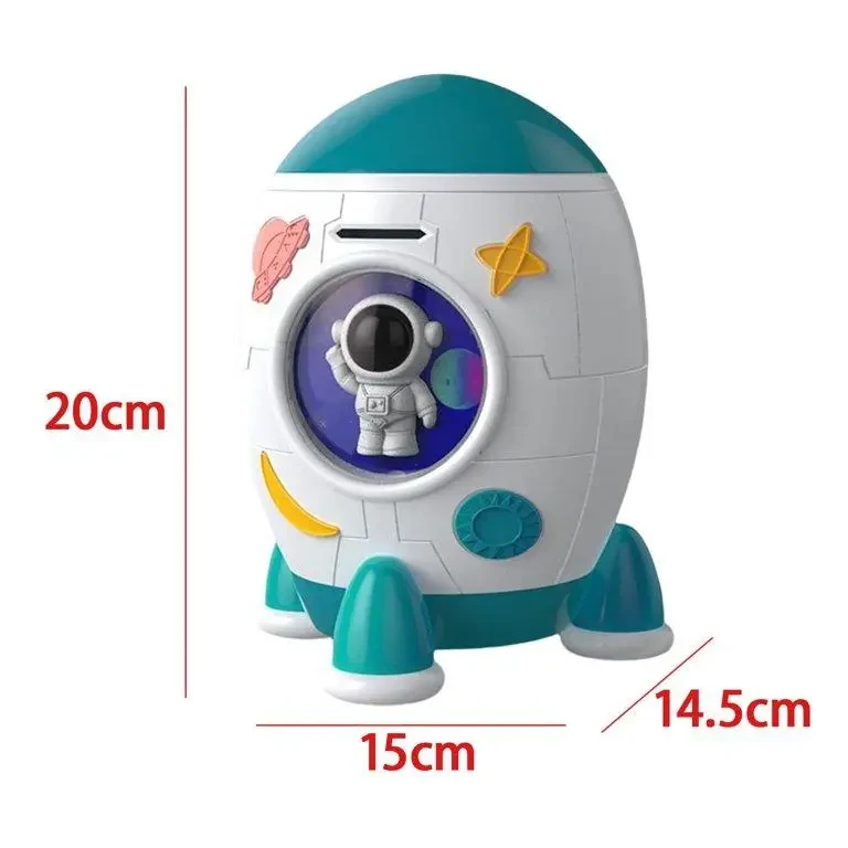 Сейф-копилка Ракета зі звуковими та світловими ефектами 852A Музична скарбничка з унікальним дизайном