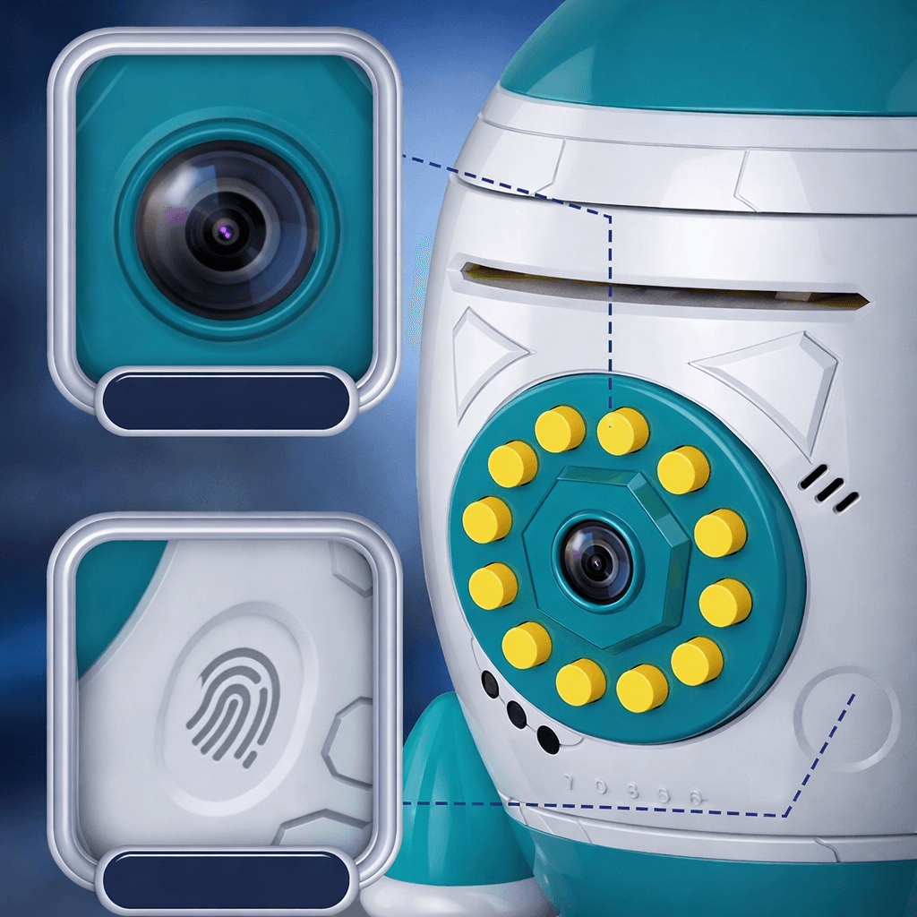 Сейф-копилка Ракета зі звуковими та світловими ефектами 852A Музична скарбничка з унікальним дизайном