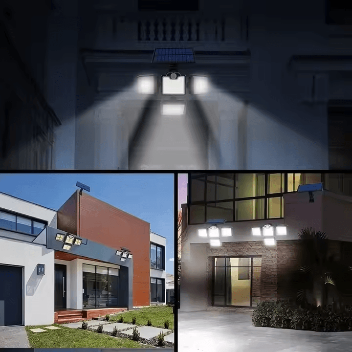 Сонячний вуличний LED-світильник Solar Lights Outdoor 122–138 LED з датчиком руху та захистом IP65