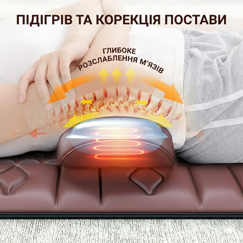 Багатофункціональний масажний матрац ZH-09HW3 для всього тіла з підігрівом і пультом керування