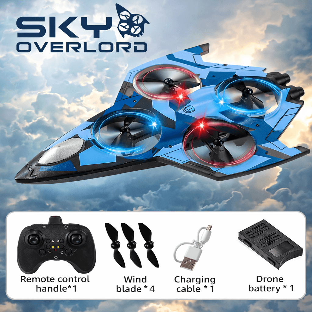 Радіокерований квадрородрон SKY OVERLORD з 4 пропелером і LED-підсвіткою