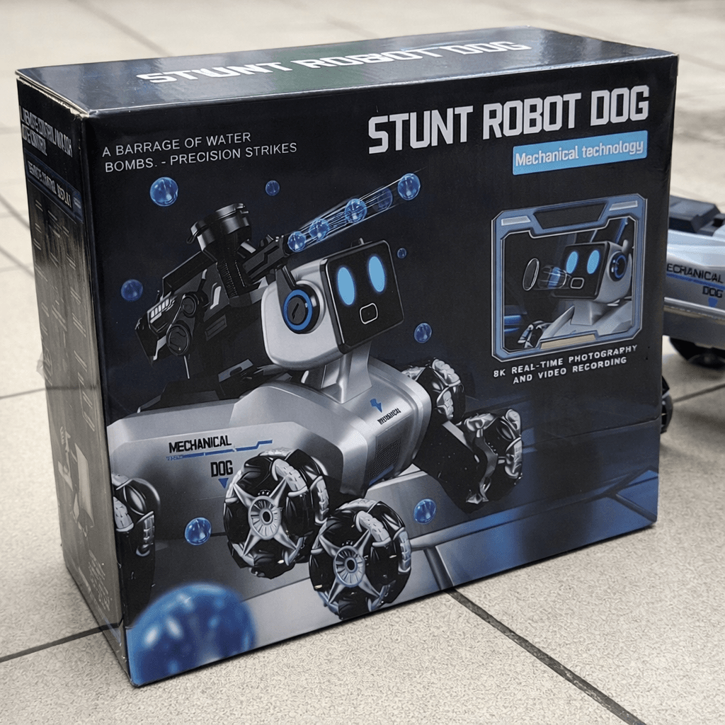 Робот-собака Stunt Robot Dog H29-1 на радіокеруванні з LED-підсвіткою й 8 колесами Mecanum