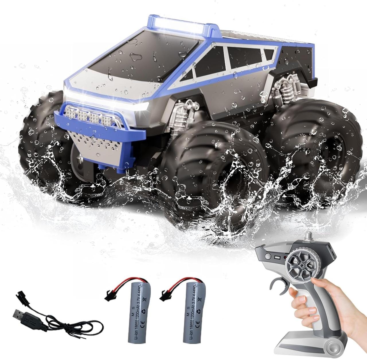 Радіокерована амфібія 4WD Waterproof Stunt Car для їзди водою й сушею