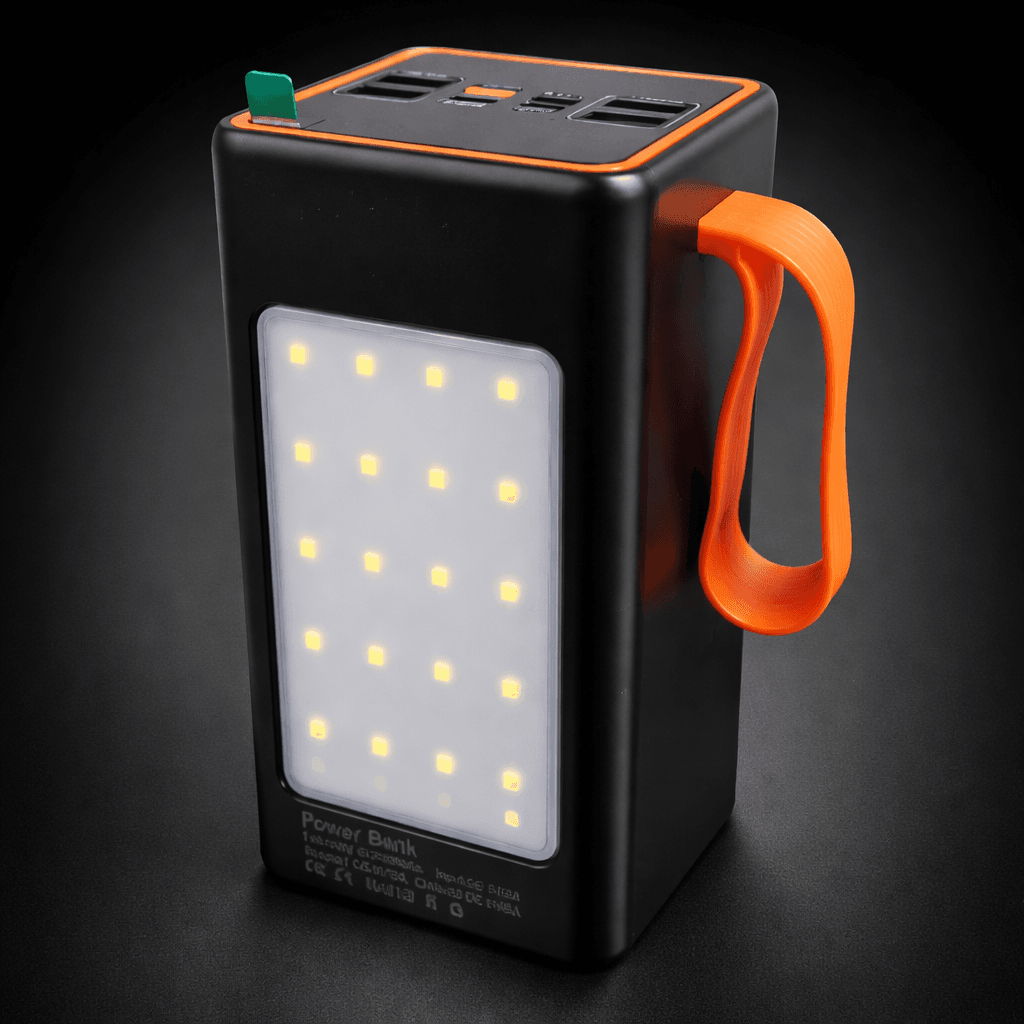 Повербанк AND JS-658 100000 mAh з дисплеєм, 4×USB, Type-C, MicroUSB + ліхтарик