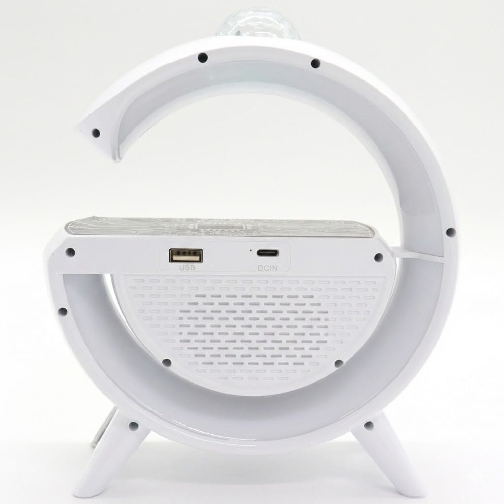 Лампа-нічник із бездротовою зарядкою, Bluetooth-колонкою і RGB LED-підсвіткою 15 Вт + дискокуля, YN-2366