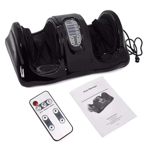 Електричний масажер для ступень ніг «Foot Massager Bliss» з вібромасажем, акупунктурою й дистанційним керуванням