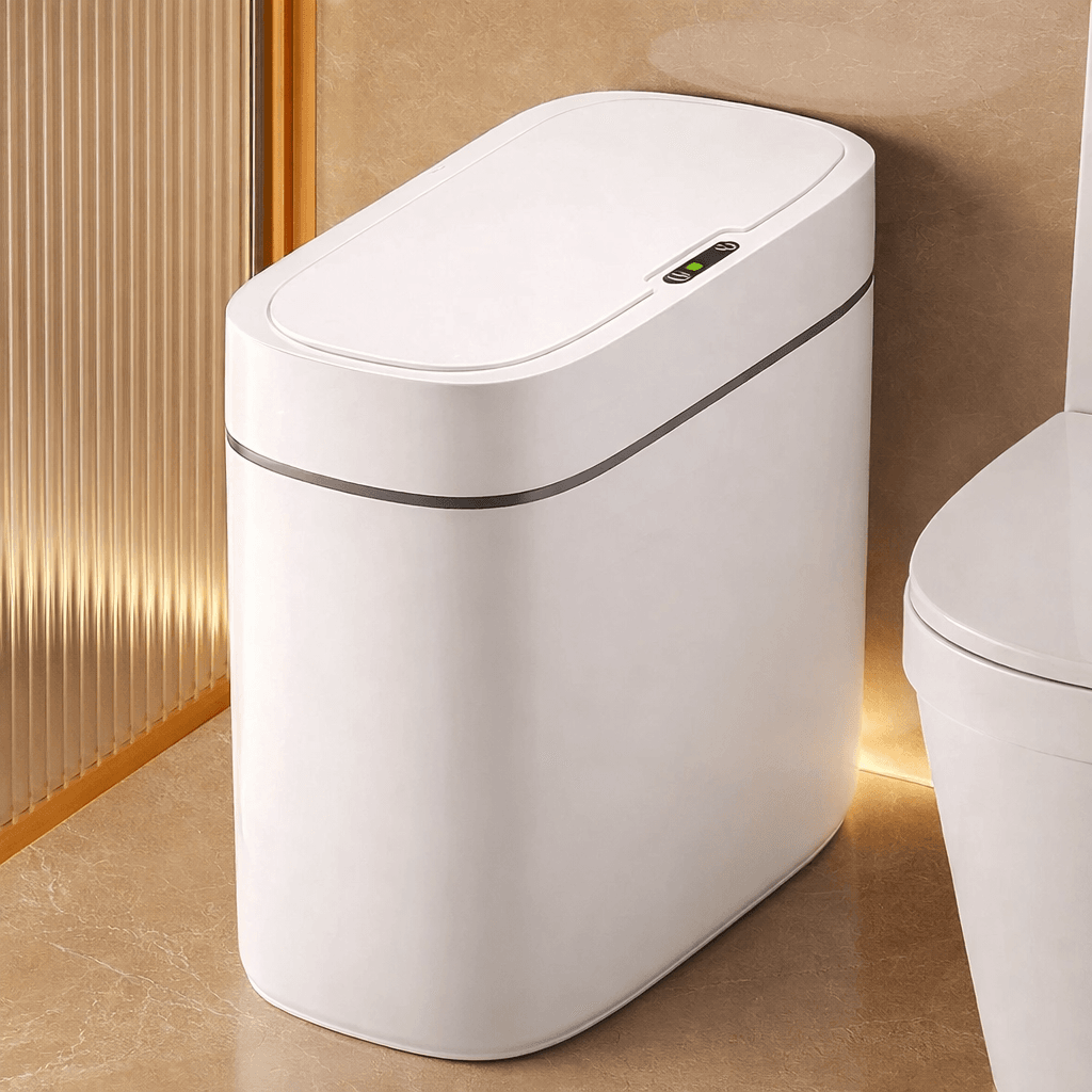 Сенсорне відро для сміття Joybos Smart Automatic 12 л з датчиком руху та системою адсорбції запахів (біле)