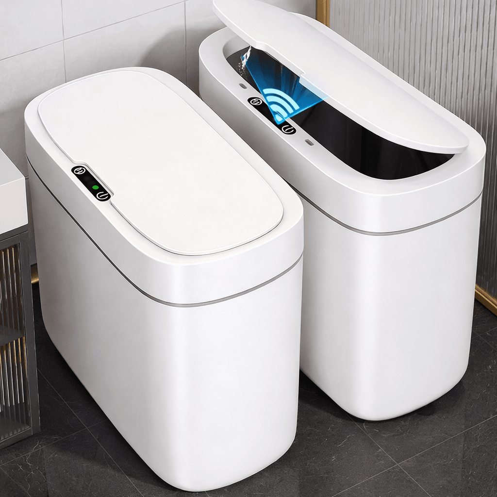 Сенсорне відро для сміття Joybos Smart Automatic 12 л з датчиком руху та системою адсорбції запахів (біле)