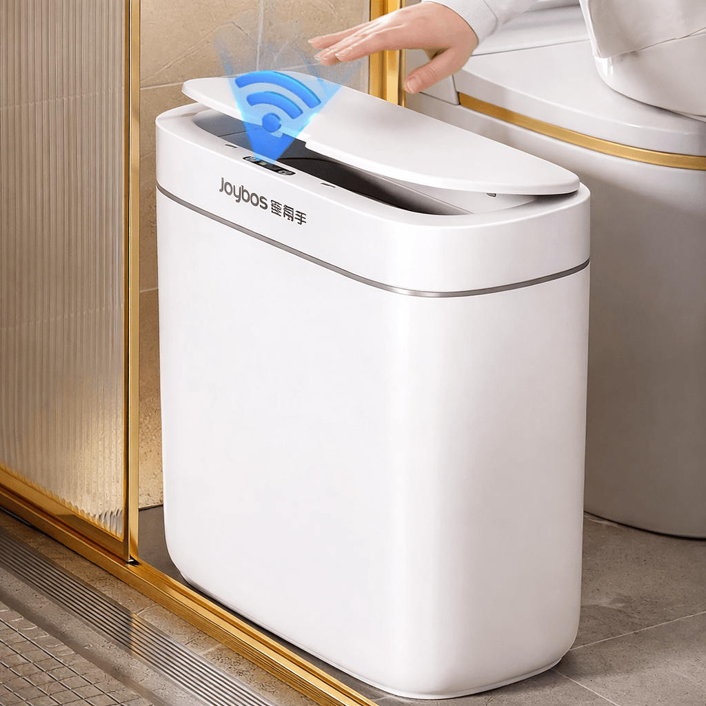 Сенсорне відро для сміття Joybos Smart Automatic 12 л з датчиком руху та системою адсорбції запахів (біле)