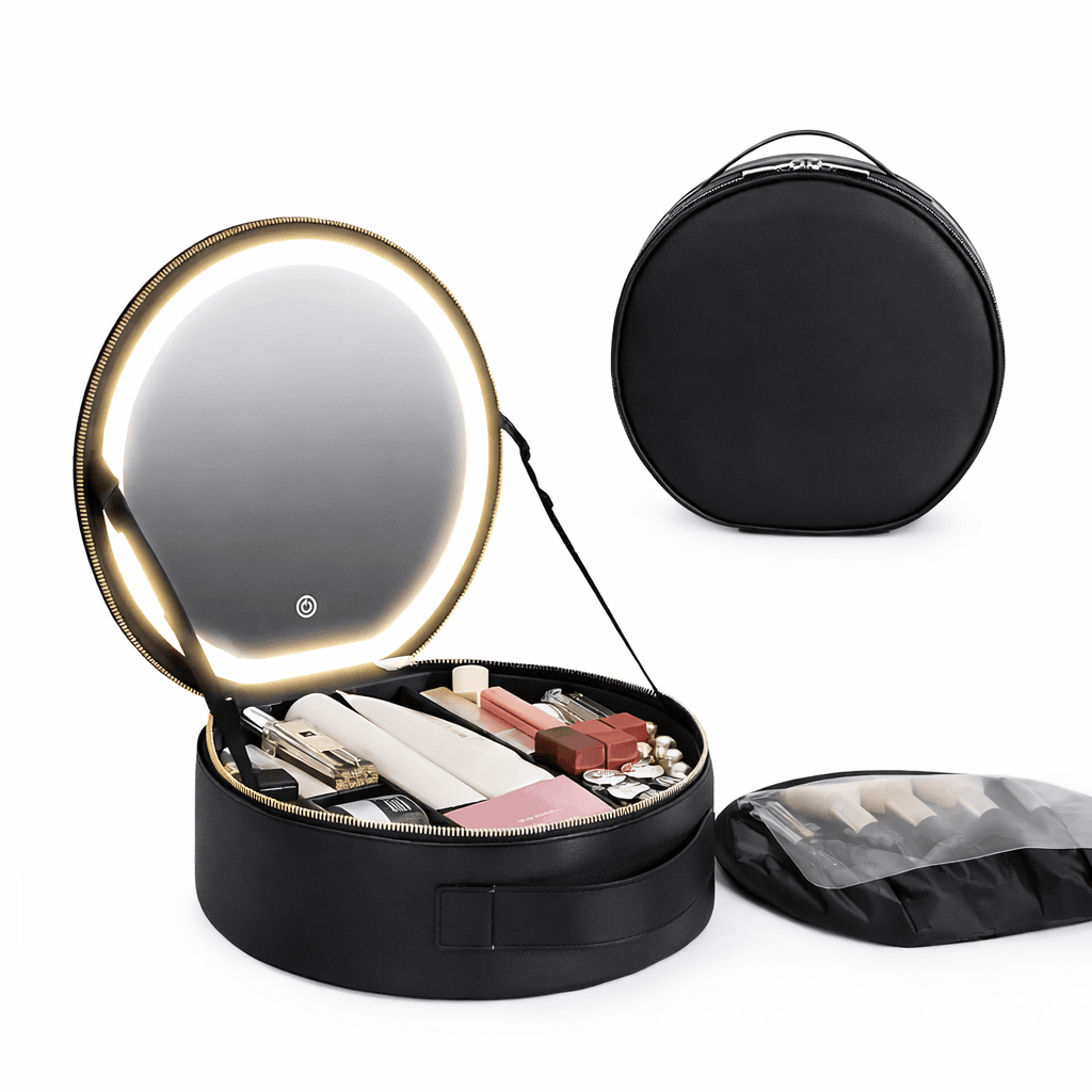 Органайзер-косметичка Niceland з LED-дзеркалом і регульованими відділеннями