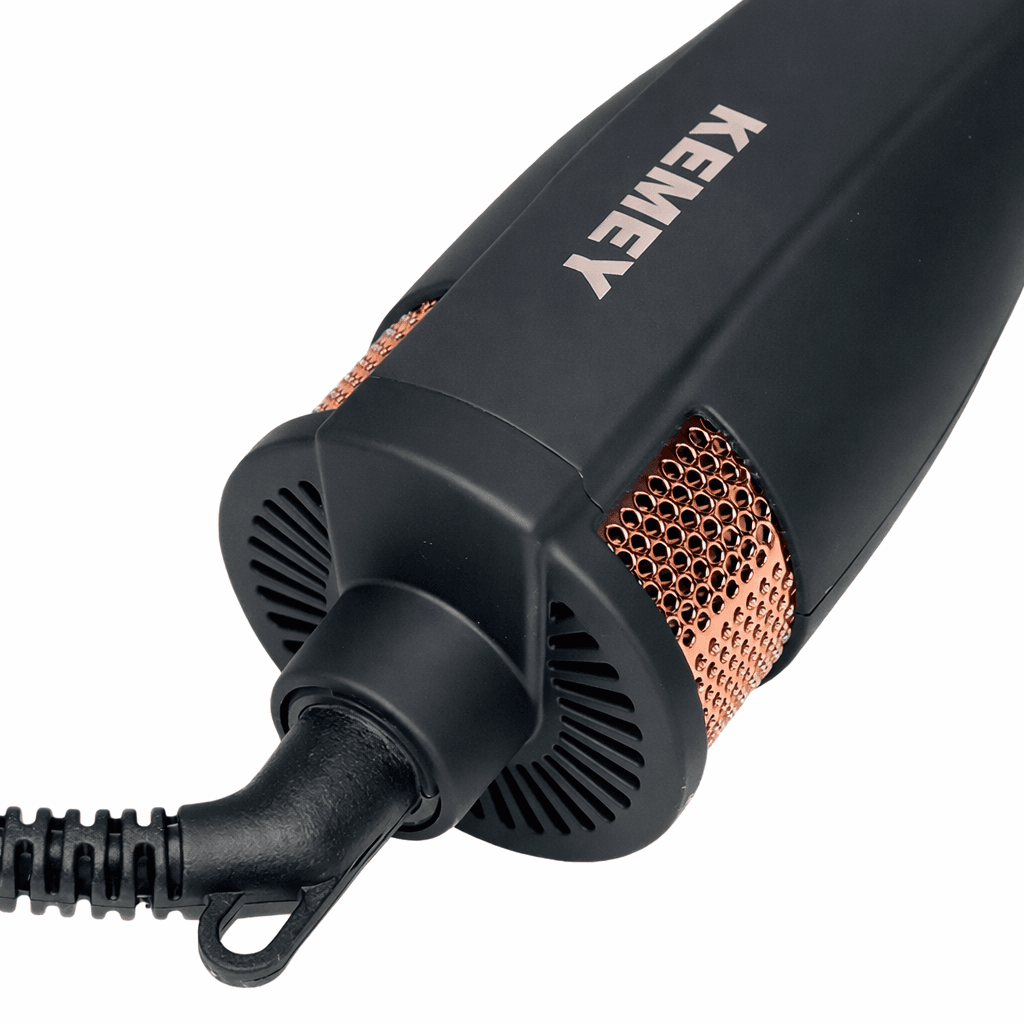 Фен-стайлер для волосся KEMEY KM-9205, 1000W, 6 насадок для укладання, з функцією брашингу та випрямлення