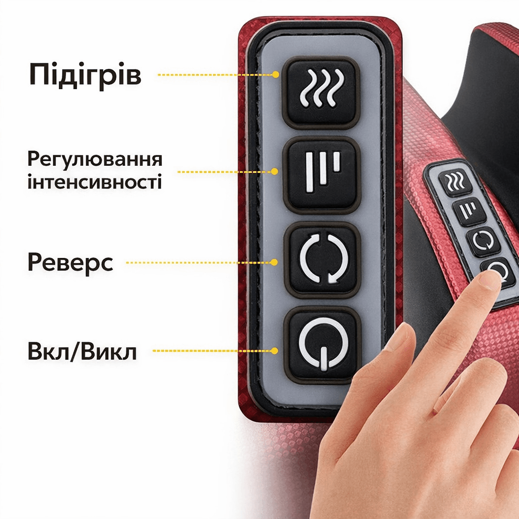 Масажер для ніг Renkai Foot Massager роликовий із підігрівом, 3 режими, для зняття втоми
