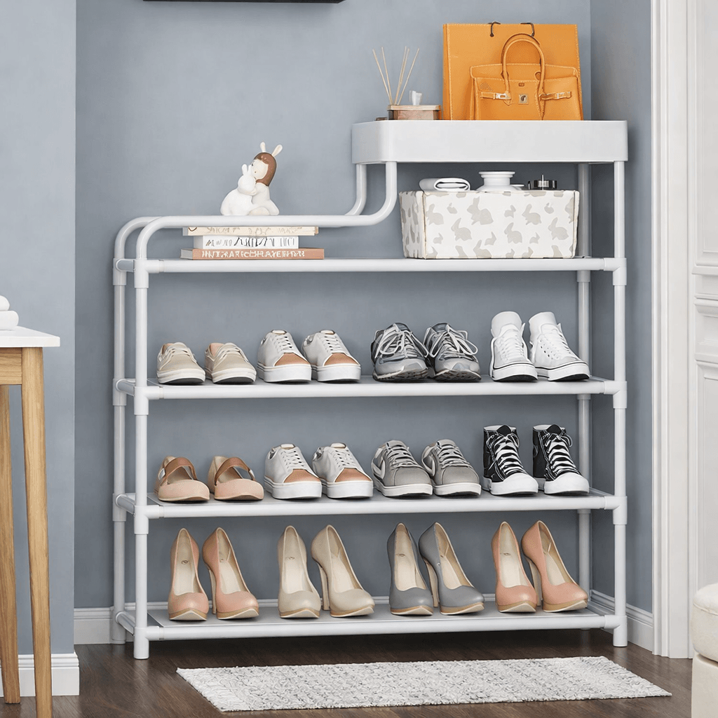 Металева взута-етажерка для взуття Shoe Rack — полиця для передпокою, компактна та міцна