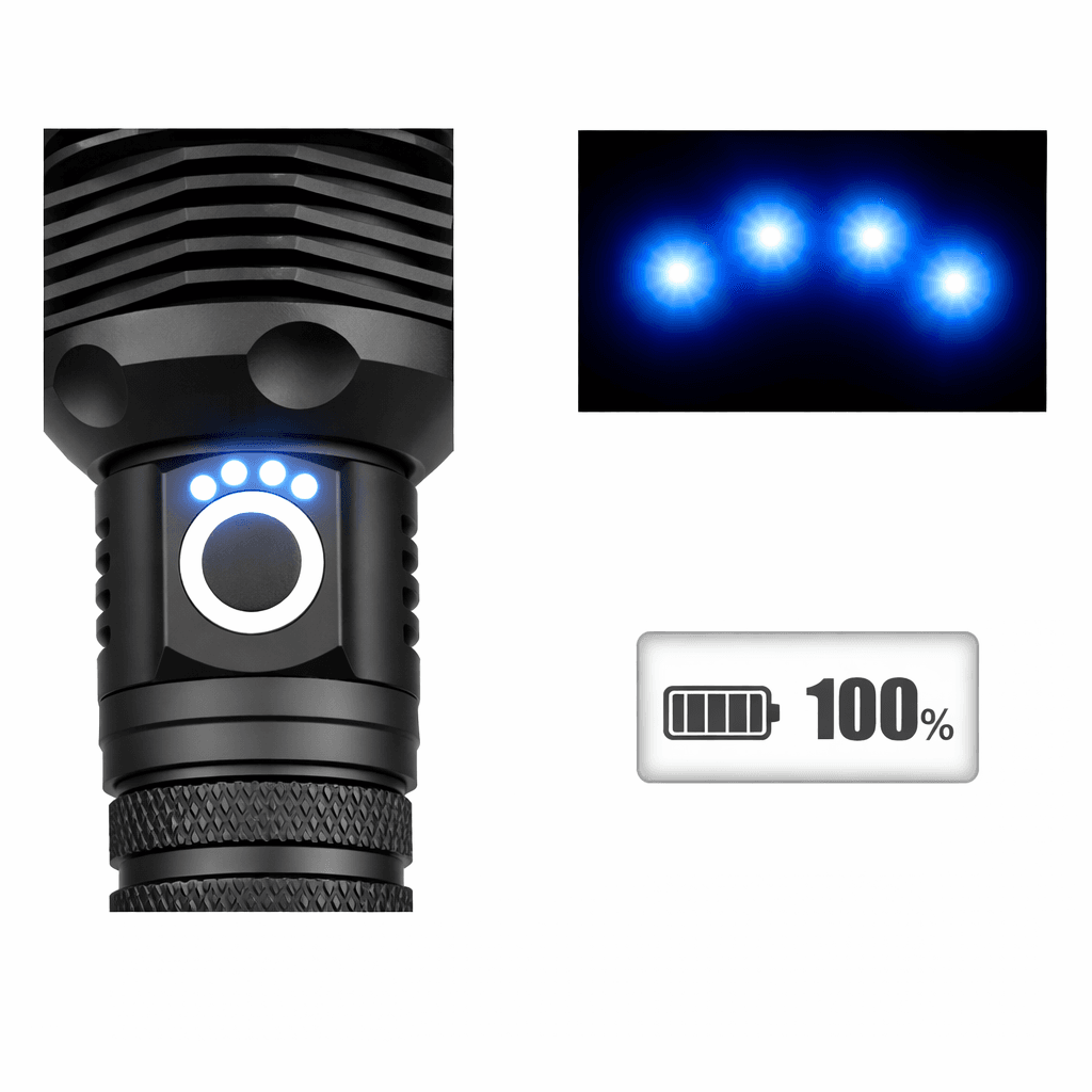 Потужний тактичний ліхтар BL X92 P90/акумуляторний ліхтар із зумом і USB-зарядкою